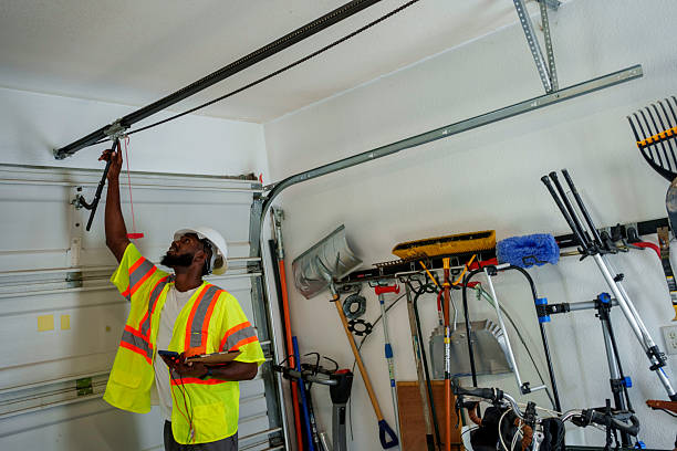 Professional Garage Door Panel Replacement technician working in White Oak, TX